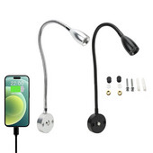 DC12V 24V LED svjetlo za čitanje s mogućnošću prigušivanja, 40 cm dugo Gooseneck RV zidna svjetiljka za kamper kombi, prikolica, kamion, čamac, unutarnja rasvjeta