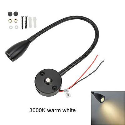 DC12V 24V LED svjetlo za čitanje s mogućnošću prigušivanja, 40 cm dugo Gooseneck RV zidna svjetiljka za kamper kombi, prikolica, kamion, čamac, unutarnja rasvjeta