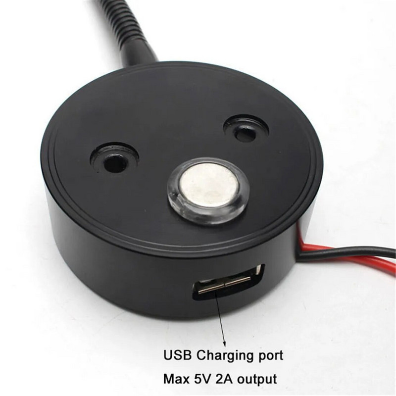 DC12V 24V LED svjetlo za čitanje s mogućnošću prigušivanja, 40 cm dugo Gooseneck RV zidna svjetiljka za kamper kombi, prikolica, kamion, čamac, unutarnja rasvjeta