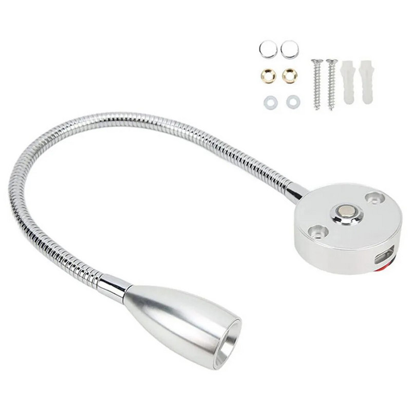 DC12V 24V LED svjetlo za čitanje s mogućnošću prigušivanja, 40 cm dugo Gooseneck RV zidna svjetiljka za kamper kombi, prikolica, kamion, čamac, unutarnja rasvjeta