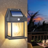 Solar wolfram huzal izzós fali lámpák Kerti lámpák Kültéri vízálló led kerti táj díszlámpák