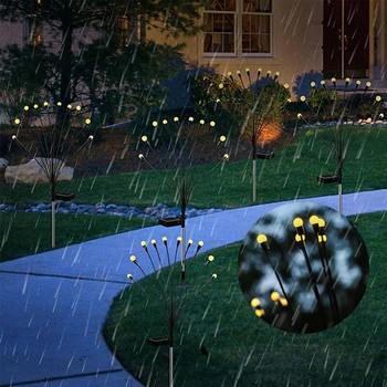 Слънчева светлина за светулки Външно слънчево осветление 6 LED водоустойчива градинска декорация Пейзаж Слънчева светлина за градинарство на открито