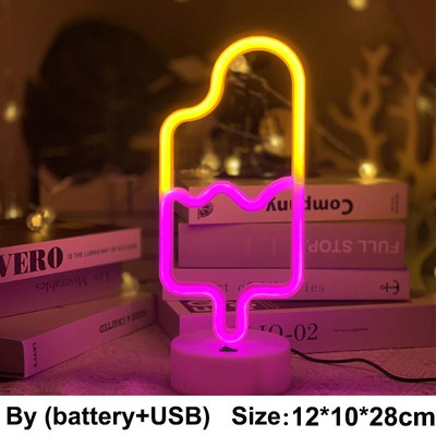 Led Topla Zvijezda Mjesec Neonski natpis Stolna svjetiljka Barska lampa za zabavu za spavaću sobu Kućni ukrasi kaktusa Noćna svjetiljka Djeca Poklon za bebe