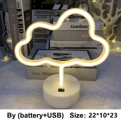 Led Topla Zvijezda Mjesec Neonski natpis Stolna svjetiljka Barska lampa za zabavu za spavaću sobu Kućni ukrasi kaktusa Noćna svjetiljka Djeca Poklon za bebe