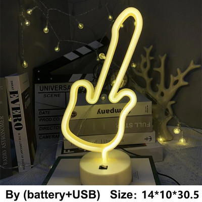 Led Topla Zvijezda Mjesec Neonski natpis Stolna svjetiljka Barska lampa za zabavu za spavaću sobu Kućni ukrasi kaktusa Noćna svjetiljka Djeca Poklon za bebe