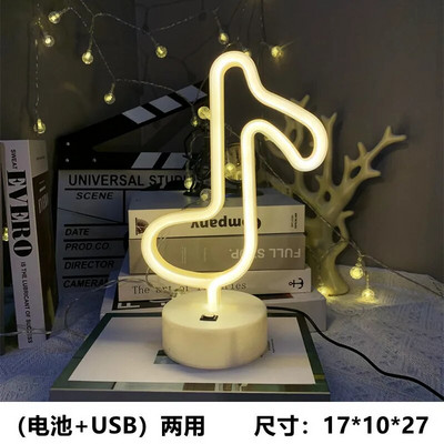 Led Topla Zvijezda Mjesec Neonski natpis Stolna svjetiljka Barska lampa za zabavu za spavaću sobu Kućni ukrasi kaktusa Noćna svjetiljka Djeca Poklon za bebe