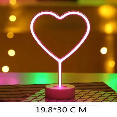 Led Topla Zvijezda Mjesec Neonski natpis Stolna svjetiljka Barska lampa za zabavu za spavaću sobu Kućni ukrasi kaktusa Noćna svjetiljka Djeca Poklon za bebe