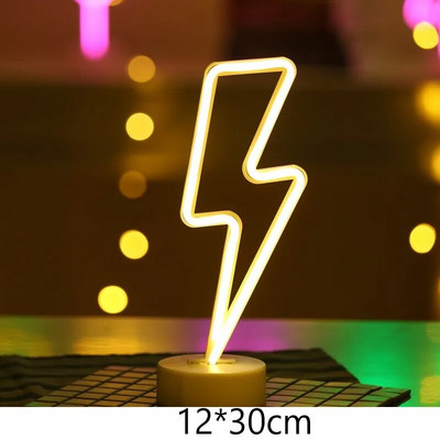 Led Topla Zvijezda Mjesec Neonski natpis Stolna svjetiljka Barska lampa za zabavu za spavaću sobu Kućni ukrasi kaktusa Noćna svjetiljka Djeca Poklon za bebe