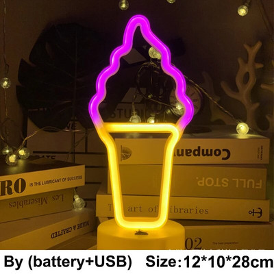 Led Topla Zvijezda Mjesec Neonski natpis Stolna svjetiljka Barska lampa za zabavu za spavaću sobu Kućni ukrasi kaktusa Noćna svjetiljka Djeca Poklon za bebe