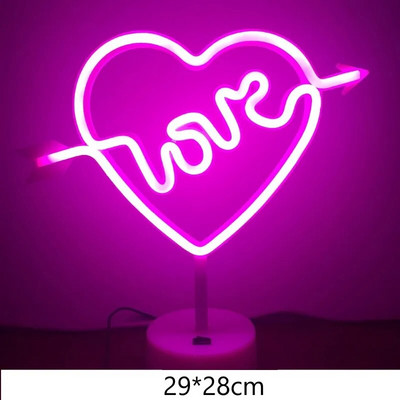 Led Topla Zvijezda Mjesec Neonski natpis Stolna svjetiljka Barska lampa za zabavu za spavaću sobu Kućni ukrasi kaktusa Noćna svjetiljka Djeca Poklon za bebe