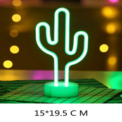 Led Topla Zvijezda Mjesec Neonski natpis Stolna svjetiljka Barska lampa za zabavu za spavaću sobu Kućni ukrasi kaktusa Noćna svjetiljka Djeca Poklon za bebe