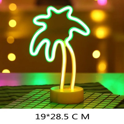 Led Topla Zvijezda Mjesec Neonski natpis Stolna svjetiljka Barska lampa za zabavu za spavaću sobu Kućni ukrasi kaktusa Noćna svjetiljka Djeca Poklon za bebe