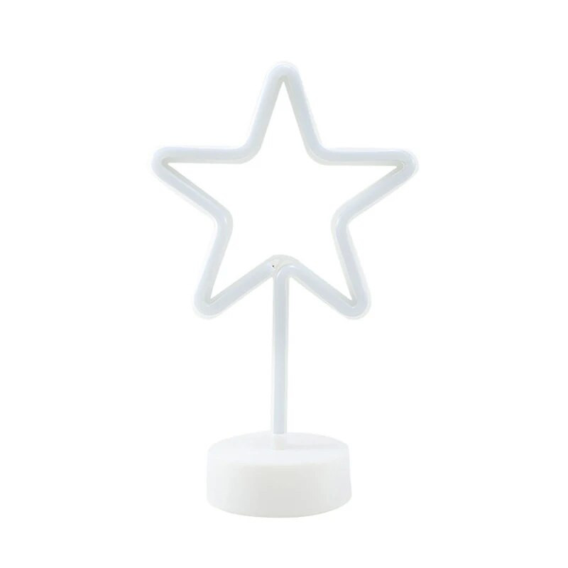 Led Topla Zvijezda Mjesec Neonski natpis Stolna svjetiljka Barska lampa za zabavu za spavaću sobu Kućni ukrasi kaktusa Noćna svjetiljka Djeca Poklon za bebe
