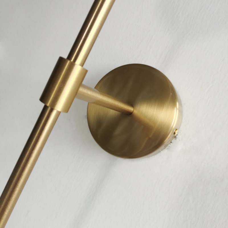 Moderna led zidna svjetiljka Zlatne zidne svjetiljke s okruglom kuglom od mliječnog stakla Noćne zidne svjetiljke Dvostruke G4 žarulje Zidni svijećnjak