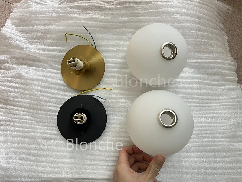 Jednostavna nordijska staklena zidna svjetiljka Crno/zlatni svijećnjaci za dnevni boravak Hodnik Trijem Restoran Stubište Jednostavna modna zidna svjetla