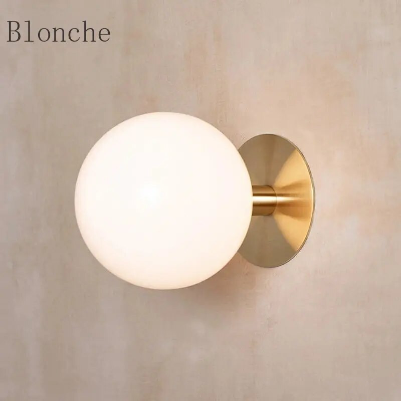 Jednostavna nordijska staklena zidna svjetiljka Crno/zlatni svijećnjaci za dnevni boravak Hodnik Trijem Restoran Stubište Jednostavna modna zidna svjetla