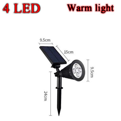 Napelemes lámpa IP65 kültéri lámpák LED váltóföld Kertészet Kerti lámpa Vízálló Táj spotlámpák Kerti dekoráció Forró