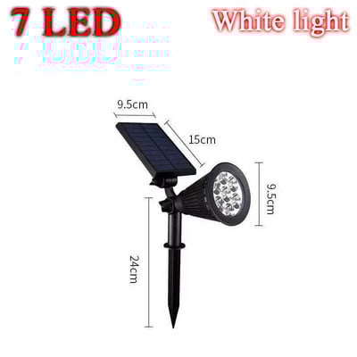 Napelemes lámpa IP65 kültéri lámpák LED váltóföld Kertészet Kerti lámpa Vízálló Táj spotlámpák Kerti dekoráció Forró