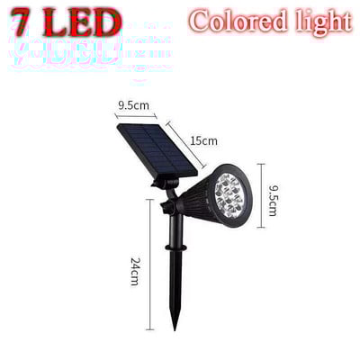 Napelemes lámpa IP65 kültéri lámpák LED váltóföld Kertészet Kerti lámpa Vízálló Táj spotlámpák Kerti dekoráció Forró