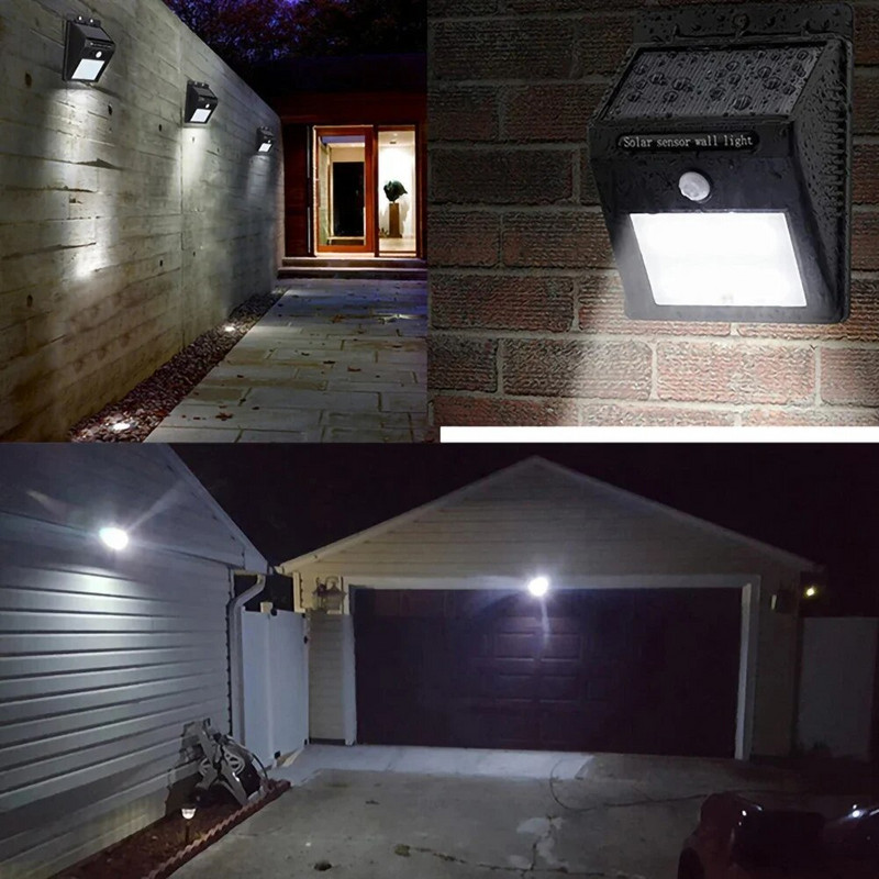 Led solarni reflektor za vanjske solarne svjetiljke Vodootporan sa senzorom pokreta 20 30 Led solarni fokus Zidna svjetiljka za dekoraciju vrta i dvorišta