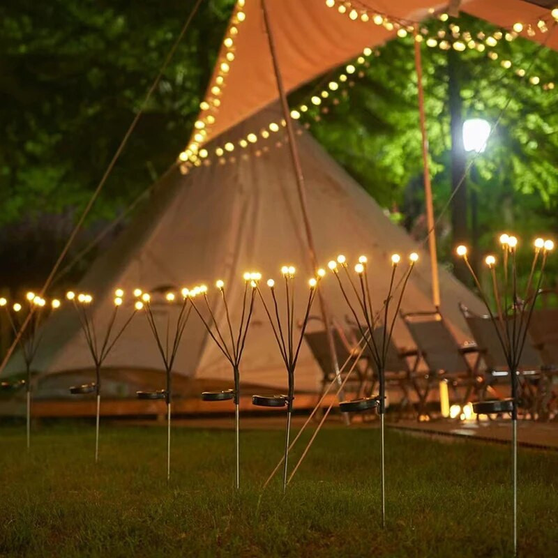 Solarne svjetiljke krijesnice 6/8/10 Led solarne vrtne svjetiljke za travnjak Vanjska vodootporna svjetiljka za ljuljanje za uređenje dvorišne staze