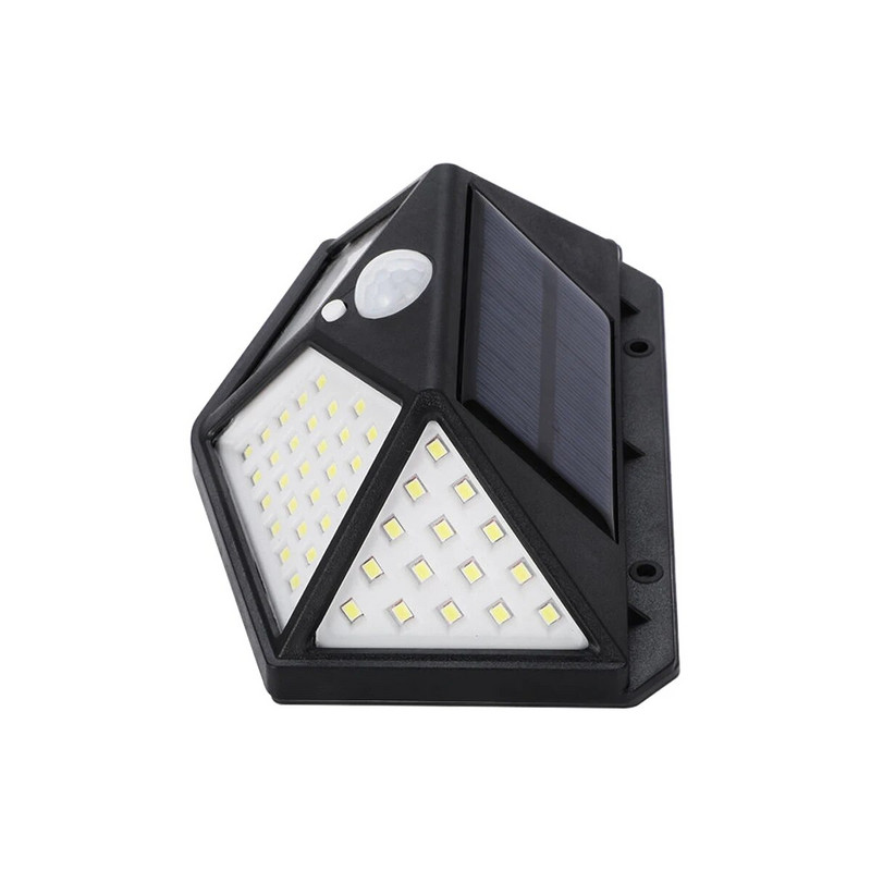 Solarna LED vanjska vrtna svjetiljka Indukcijske zidne svjetiljke za ljudsko tijelo Četverostrane 100LED punjače Cestovna svjetla za uređenje doma