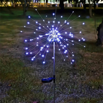 LED Solar Power Φώτα πυροτεχνίας Διακόσμηση κήπου Fairy Lights Αδιάβροχο φωτιστικό γκαζόν εξωτερικού χώρου πικραλίδα για διακόσμηση κήπου βεράντας