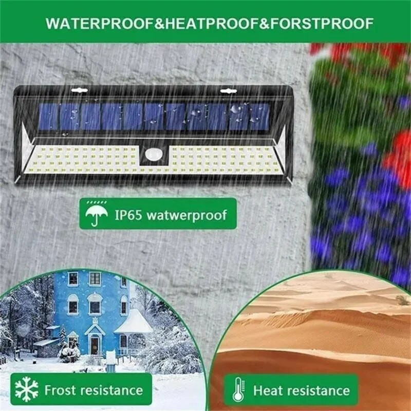 Solarna svjetla 100/118LED Zidna solarna rasvjeta Vanjska sigurnosna rasvjeta Noćna svjetiljka Vodootporna IP65 senzor pokreta Detektorska svjetiljka Vrt