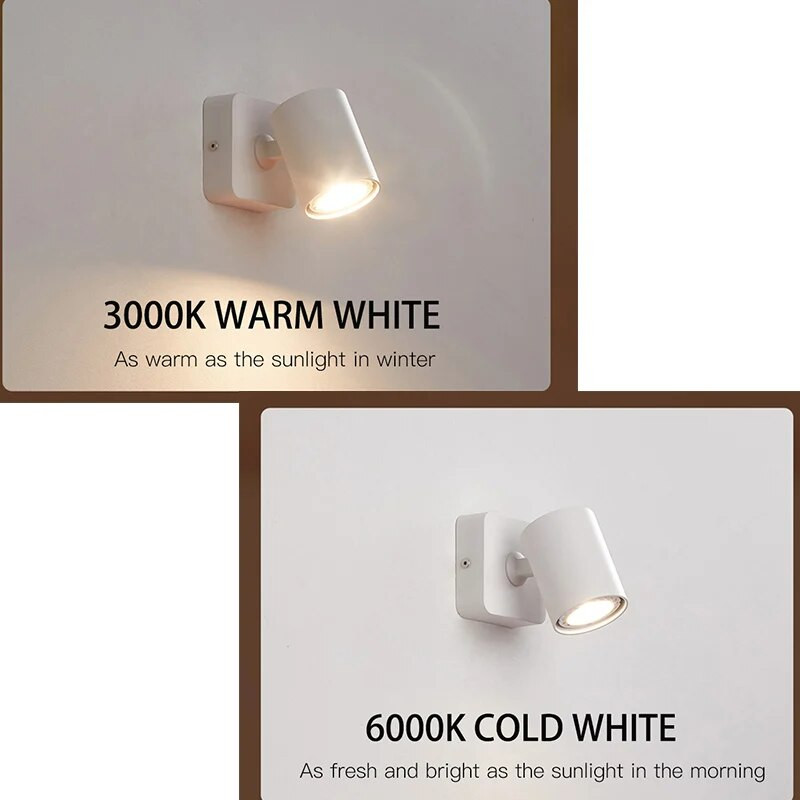 LED zidne svjetiljke 90° sklopive 350° rotacije 6W meka svjetla čine vam dobro okruženje za čitanje prikladno za razne scene