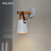 Drvena zidna svjetiljka Jednostavna kreativna LED spavaća soba Dekoracija uz krevet Morden Nordic Design Dnevni boravak Hodnik Hotel E27 Unutarnje svjetiljke