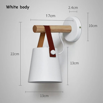 Drvena zidna svjetiljka Jednostavna kreativna LED spavaća soba Dekoracija uz krevet Morden Nordic Design Dnevni boravak Hodnik Hotel E27 Unutarnje svjetiljke