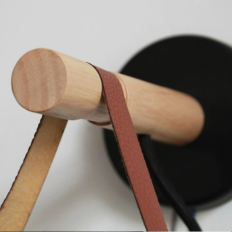 Drvena zidna svjetiljka Jednostavna kreativna LED spavaća soba Dekoracija uz krevet Morden Nordic Design Dnevni boravak Hodnik Hotel E27 Unutarnje svjetiljke