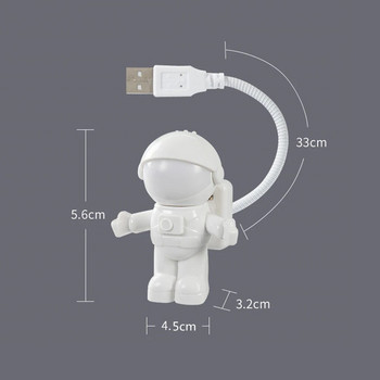 USB нощна лампа LED нощна лампа във формата на астронавт Бюро за четене Spaceman Декорация Осветително тяло Детски подаръци