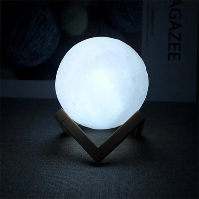 3D ispis Mjesečeva lampa LED noćna svjetiljka Na baterije sa stalkom Zvjezdana lampa Noćna lampa za spavaću sobu Noćno svjetlo Dječji dar