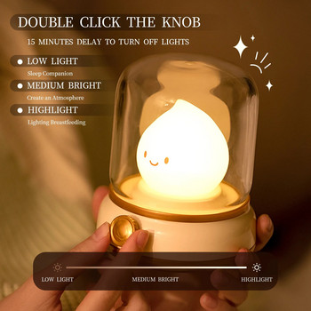 Мини настолна LED сладка нощна лампа Творческа USB акумулаторна преносима анимационна настолна лампа за кафе бар Домашен декор Хотелска спалня