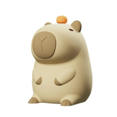 Rajzfilm Capybara szilikon éjszakai lámpa LED aranyos USB újratölthető időzítésű sötétítő alvás éjszakai lámpa gyerekszoba dekorációhoz 800mAh
