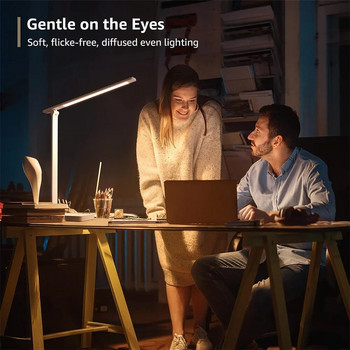 Επιτραπέζιο φωτιστικό LED Eye Protect Touch 3 επιπέδων με δυνατότητα ρύθμισης φωτισμού γραφείου Αναδιπλούμενο επιτραπέζιο φωτιστικό κομοδίνο για διάβασμα, μελέτη κοιτώνα