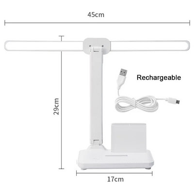 LED stalinė lempa Jutiklinis pritemdomas apsauginis akių stalinis apšvietimas bendrabučio miegamajame Studijų skaitymo USB įkraunamas rašiklio talpyklos stalinis šviestuvas