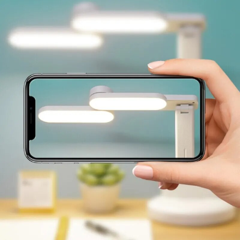 LED stalinė lempa Jutiklinis pritemdomas apsauginis akių stalinis apšvietimas bendrabučio miegamajame Studijų skaitymo USB įkraunamas rašiklio talpyklos stalinis šviestuvas