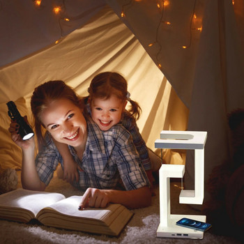 Антигравитационна настолна лампа Безстепенно затъмняване Окачени USB романтични нощни лампи Осветителни орнаменти Безжично зарядно Декорация на дома