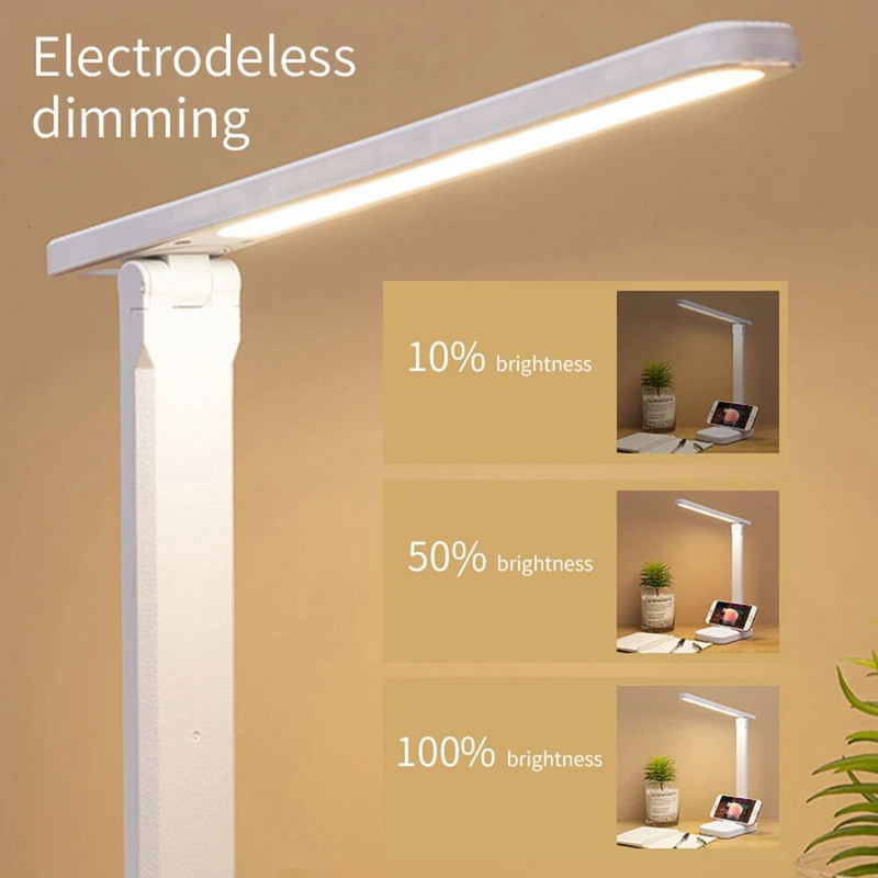 LED stalinė lempa, pritemdoma, pritemdoma, akių apsauga, stalinis apšvietimas patalpose Staliniai šviestuvai Miegamojo prie lovos Skaitymui Įkraunamos stalinės lempos