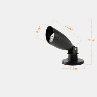 Vízálló Led kerti dekorációs világítás 12W kültéri tüskés gyep lámpa Táj lámpa Kerti út spotlámpa Ac110V 220V Dc12V
