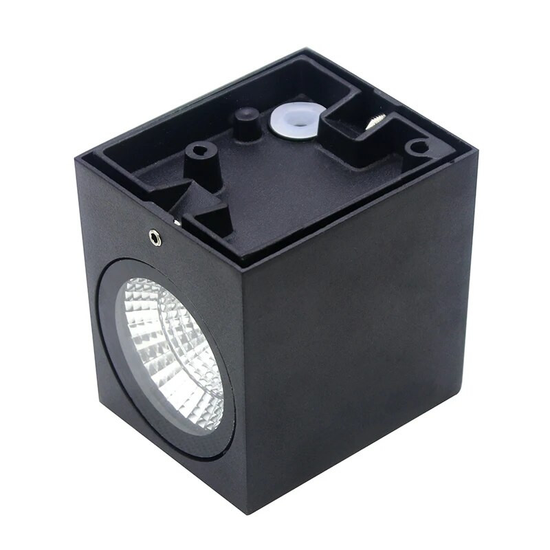 Szabályozható LED fali lámpák felfelé lefelé 5W 10W vízálló, felületre szerelt kockakerti veranda lámpa GU10 LED izzóval