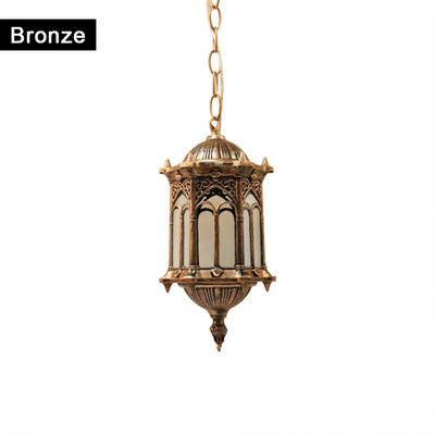 SANDIY Външна висяща лампа Ретро Висяща лампа Винтидж Градина Luminaria за балкон Хотел Ресторант Веранда Екстериорно дворно осветление