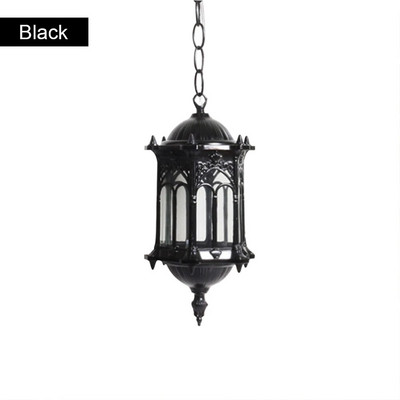 SANDIY Външна висяща лампа Ретро Висяща лампа Винтидж Градина Luminaria за балкон Хотел Ресторант Веранда Екстериорно дворно осветление