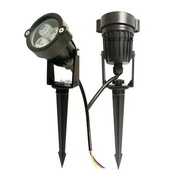 Нов стил Високомощна градинска лампа за морава 220V 110V 12V Външна LED светлина с шипове 3W 9W Пейзажна пътека Водоустойчиви точкови крушки