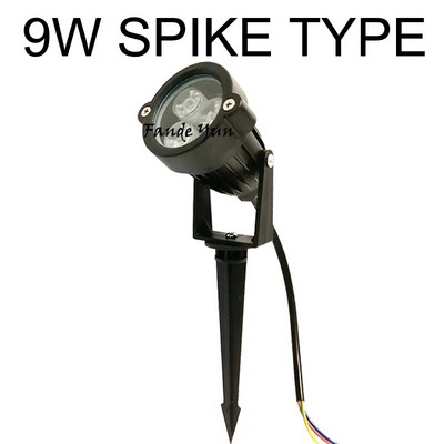 Novi stil Vrtna svjetiljka za travnjak velike snage 220V 110V 12V Vanjska LED šiljasta svjetiljka 3W 9W Vodootporne točkaste žarulje za stazu