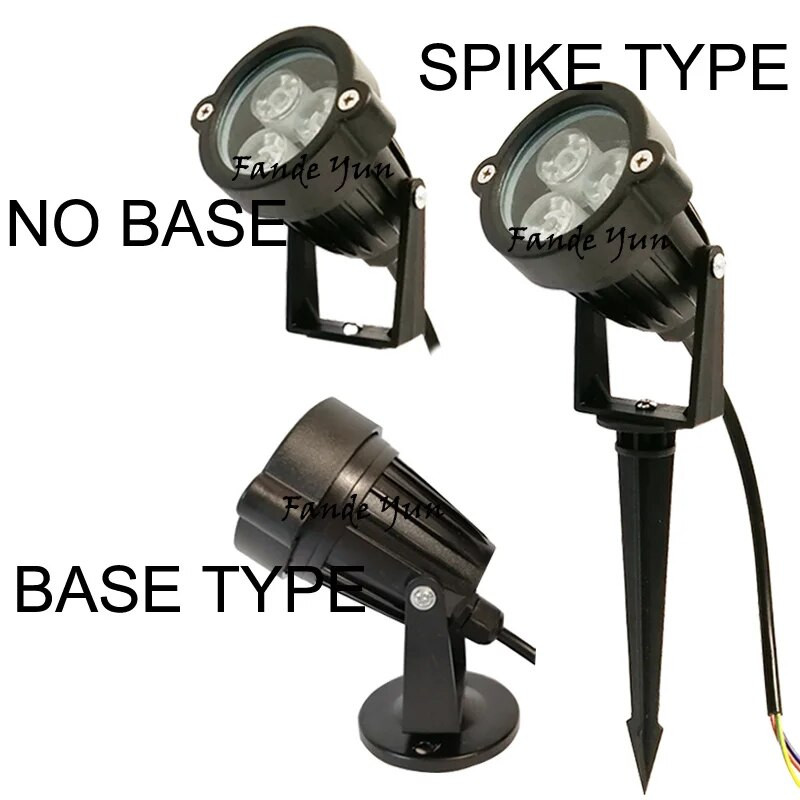 Novi stil Vrtna svjetiljka za travnjak velike snage 220V 110V 12V Vanjska LED šiljasta svjetiljka 3W 9W Vodootporne točkaste žarulje za stazu