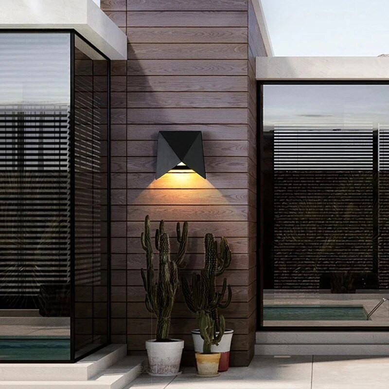 Led veranda lámpák alumínium kültéri vízálló IP65 modern led fali lámpa kerti folyosó lépcső fény dekoráció fali lámpák