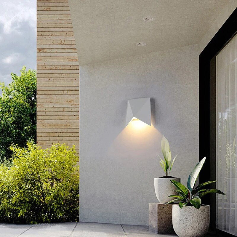 Led veranda lámpák alumínium kültéri vízálló IP65 modern led fali lámpa kerti folyosó lépcső fény dekoráció fali lámpák